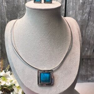 Silpada Blue and 925 Silver Necklace with Genuine Turquoise Accents